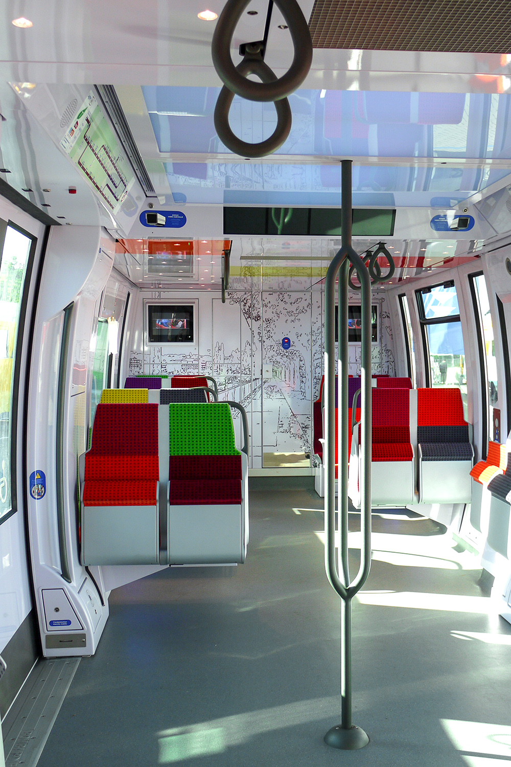 Spacious modern railcar